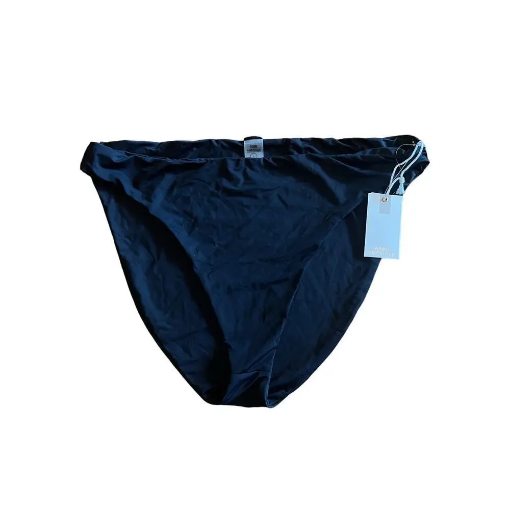 Good American Basic Black Bikini‎ Bottoms NWT